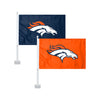 Denver Broncos NFL 2 Pack Solid Car Flag