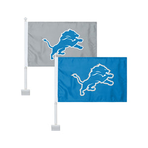 Detroit Lions NFL 2 Pack Solid Car Flag