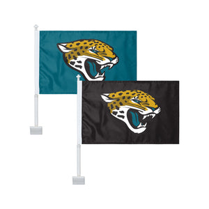 Jacksonville Jaguars NFL 2 Pack Solid Car Flag