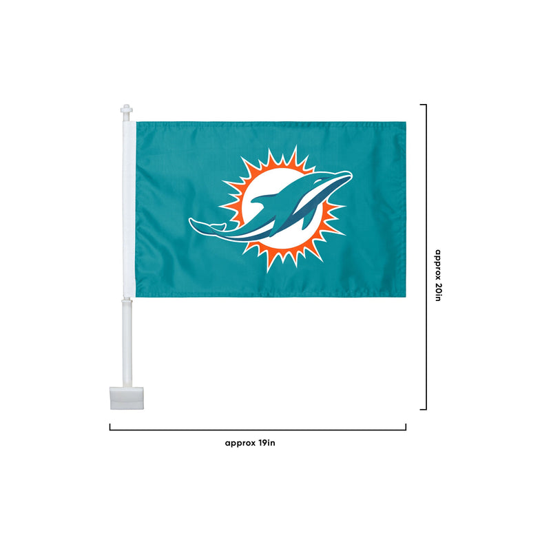 Miami Dolphins Ambassador Car Flag Set of 2