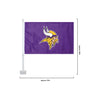 Minnesota Vikings NFL 2 Pack Solid Car Flag