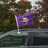 Minnesota Vikings NFL 2 Pack Solid Car Flag