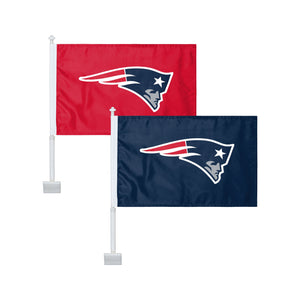 New England Patriots NFL 2 Pack Solid Car Flag