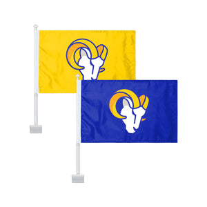 Los Angeles Rams NFL 2 Pack Solid Car Flag