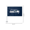 Seattle Seahawks NFL 2 Pack Solid Car Flag