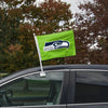 Seattle Seahawks NFL 2 Pack Solid Car Flag