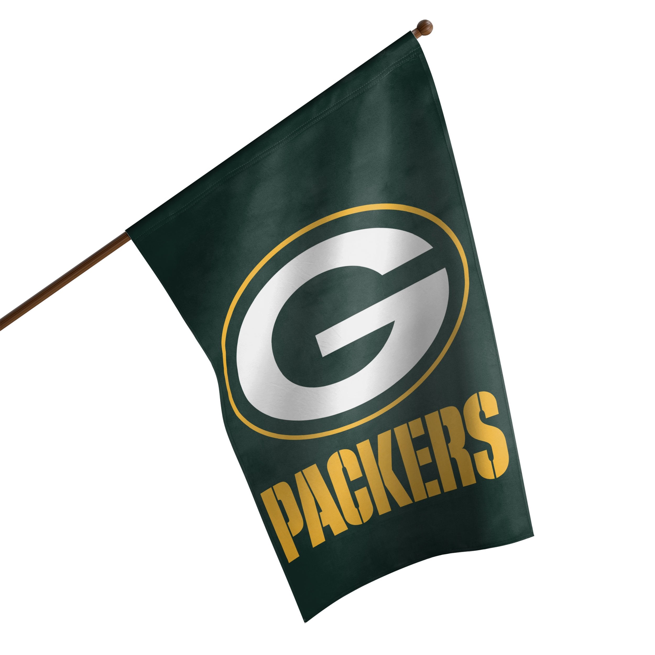 FOCO Green Bay Packers NFL Solid Vertical Flag