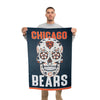 Chicago Bears NFL Day Of The Dead Vertical Flag