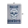 Dallas Cowboys NFL Day Of The Dead Vertical Flag