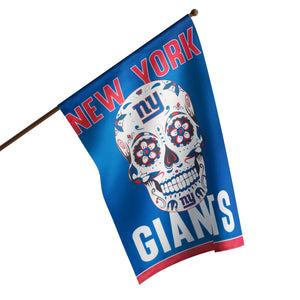 New York Giants NFL Day Of The Dead Vertical Flag