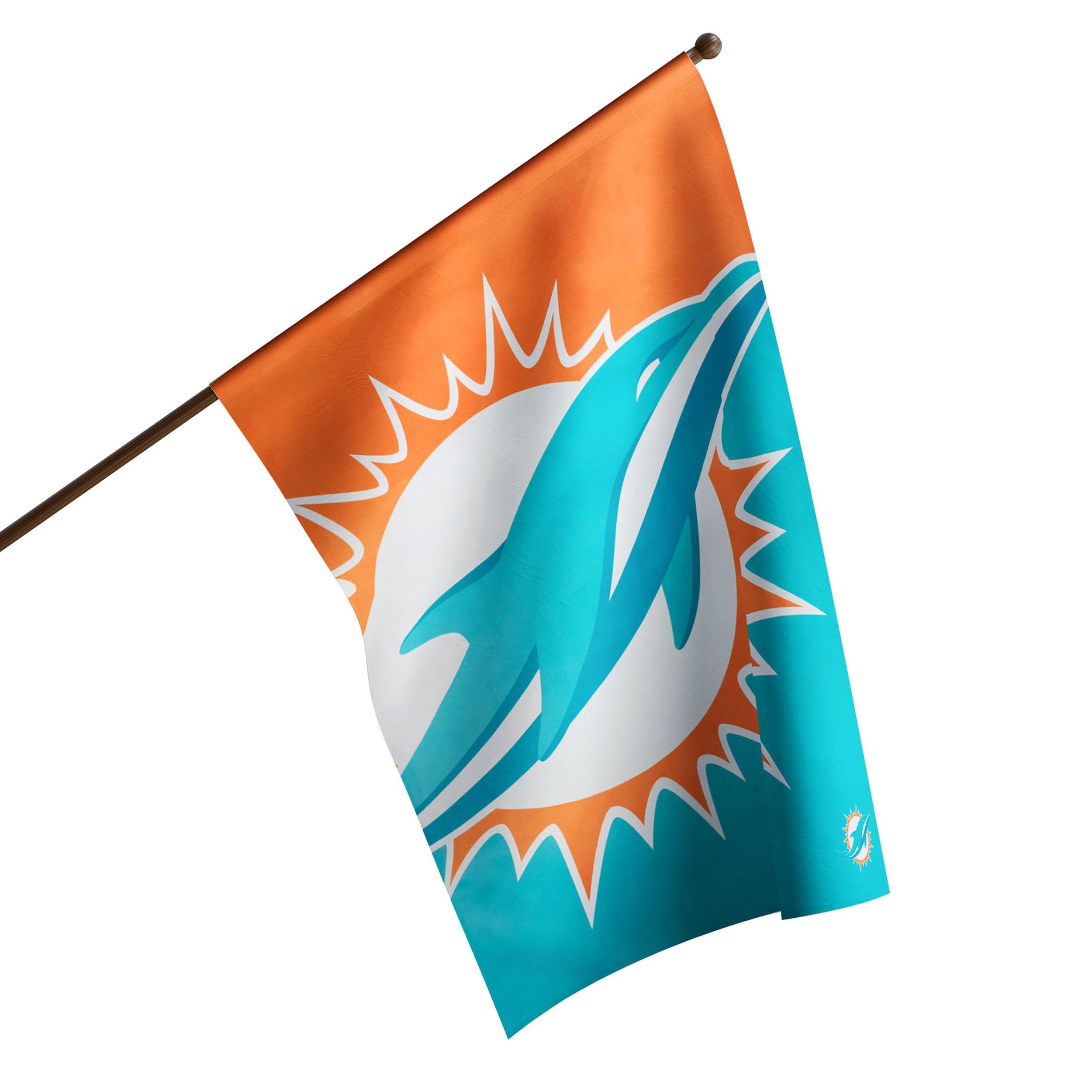 Miami Dolphins Flags - Miami Dolphins Outdoor Flags - Miami Dolphins NFL  27 x 37 Vertical Outdoor Flag