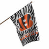 Cincinnati Bengals NFL White Stripe Big Logo Vertical Flag