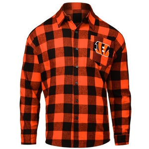 Cincinnati Bengals 2016 Mens Large Check Flannel Shirt