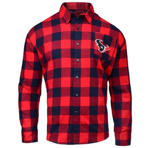 Houston Texans 2016 Mens Large Check Flannel Shirt