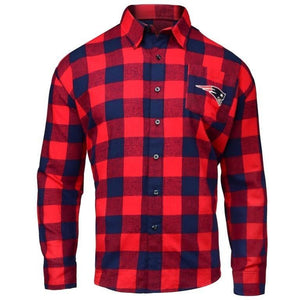 New England Patriots 2017 Mens Large Check Flannel Shirt