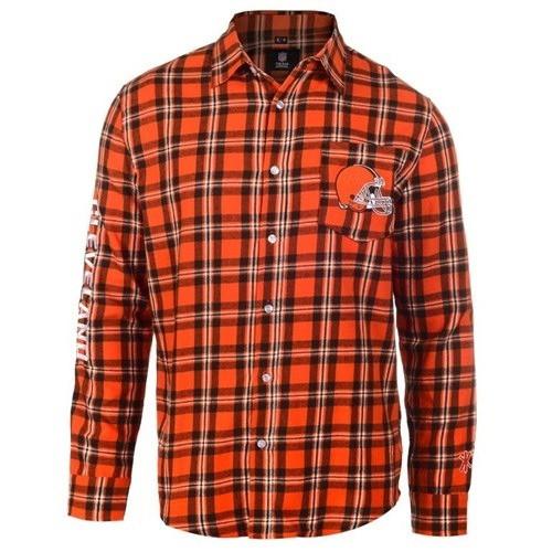 Cleveland Browns Wordmark Basic Flannel Shirt Cleveland Browns Wordmark Basic Flannel Shirt