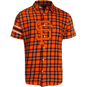 San Francisco Giants MLB 2016 Colorblock Short Sleeve Flannel Shirt