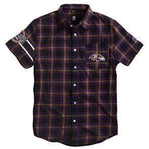 : FOCO Baltimore Ravens Wordmark Basic Flannel Shirt