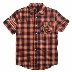 Chicago Bears Wordmark Basic Flannel Shirt - Short Sleeve