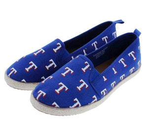 Texas Rangers MLB Womens Canvas Espadrille Shoes