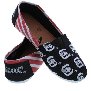 South Carolina Gamecocks NCAA Womens Stripe Canvas Shoes