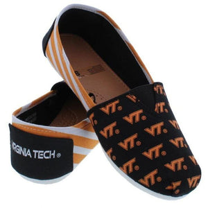 Virginia Tech Hokies NCAA Womens Stripe Canvas Shoes