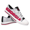 Georgia Bulldogs NCAA Womens Glitter Low Top Canvas Shoes