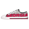 Georgia Bulldogs NCAA Womens Glitter Low Top Canvas Shoes