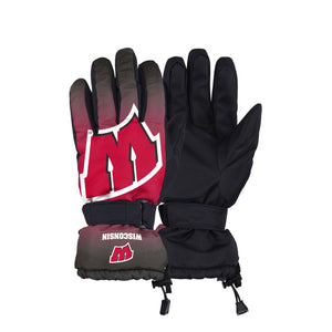Wisconsin Badgers NCAA Gradient Big Logo Insulated Gloves