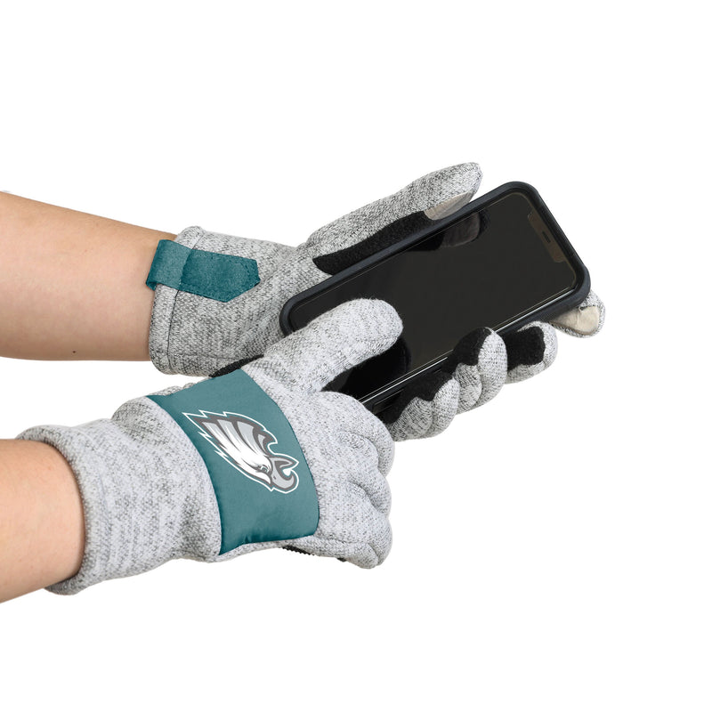 Men's Philadelphia Eagles Gray Knit Gloves