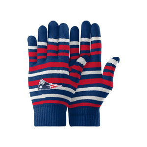 New England Patriots NFL Stripe Finger Stretch Glove