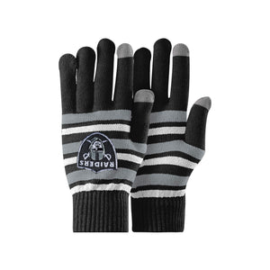 Las Vegas Raiders NFL Football Team Logo Stretch Gloves