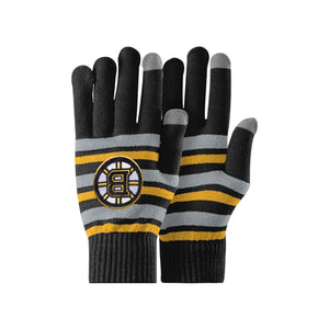 Boston Bruins NHL Hockey Team Logo Stretch Gloves