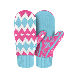 Blue & Pink Mittens