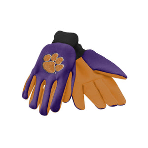 Clemson Tigers NCAA Colored Palm Utility Gloves