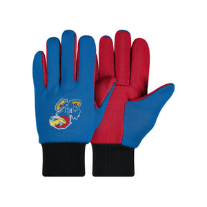 Kansas Jayhawks NCAA Colored Palm Utility Gloves