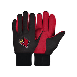 Louisville Cardinals NCAA Colored Palm Utility Gloves
