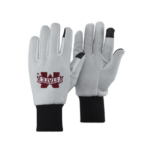 Mississippi State Bulldogs NCAA Colored Texting Utility Gloves