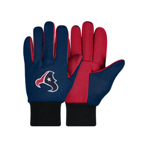 Houston Texans NFL Colored Palm Utility Gloves