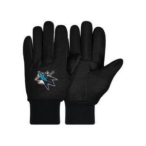 San Jose Sharks NHL Colored Palm Utility Gloves