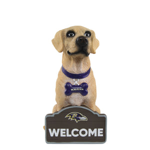 Baltimore Ravens NFL Yellow Labrador Statue