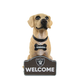 Las Vegas Raiders NFL Yellow Labrador Statue