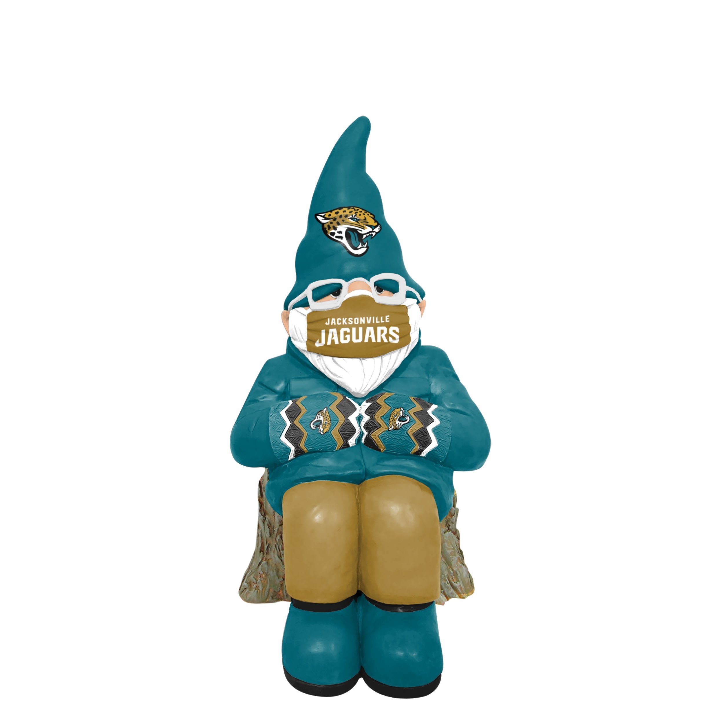 NFL Jacksonville Jaguars Team Slogan Small Garden Statue Gnome