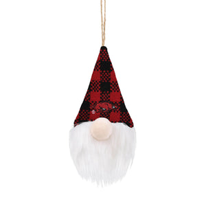 Arkansas Razorbacks NCAA Plaid Hat Plush Gnome Ornament