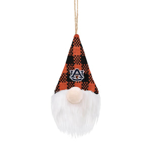 Auburn Tigers NCAA Plaid Hat Plush Gnome Ornament