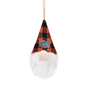 Florida Gators NCAA Plaid Hat Plush Gnome Ornament