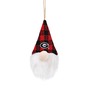 Georgia Bulldogs NCAA Plaid Hat Plush Gnome Ornament