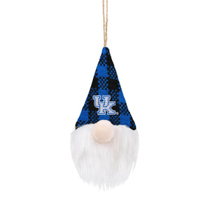 Kentucky Wildcats NCAA Plaid Hat Plush Gnome Ornament