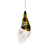 Green Bay Packers NFL Plaid Hat Plush Gnome Ornament