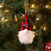 New England Patriots NFL Plaid Hat Plush Gnome Ornament